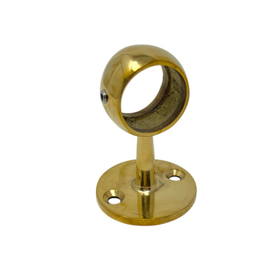 Tube Bracket Centre Bracket 25 mm Brass