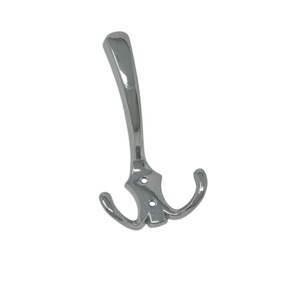 Double Hook with Hat Peg Chrome