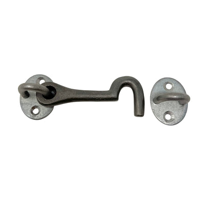 Throw Hook/Hasp 75 mm Unlacquered Cast Iron