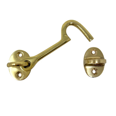 Throw Hook/Hasp 75 mm Brass