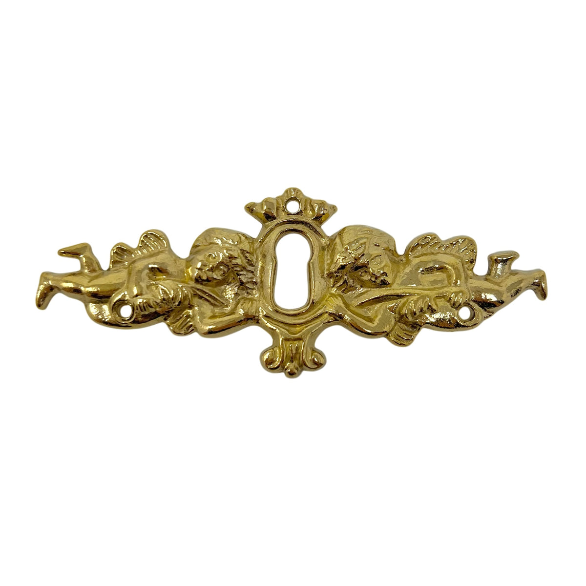Key Escutcheon Horizontal 31 x 85 mm Unlacquered Brass