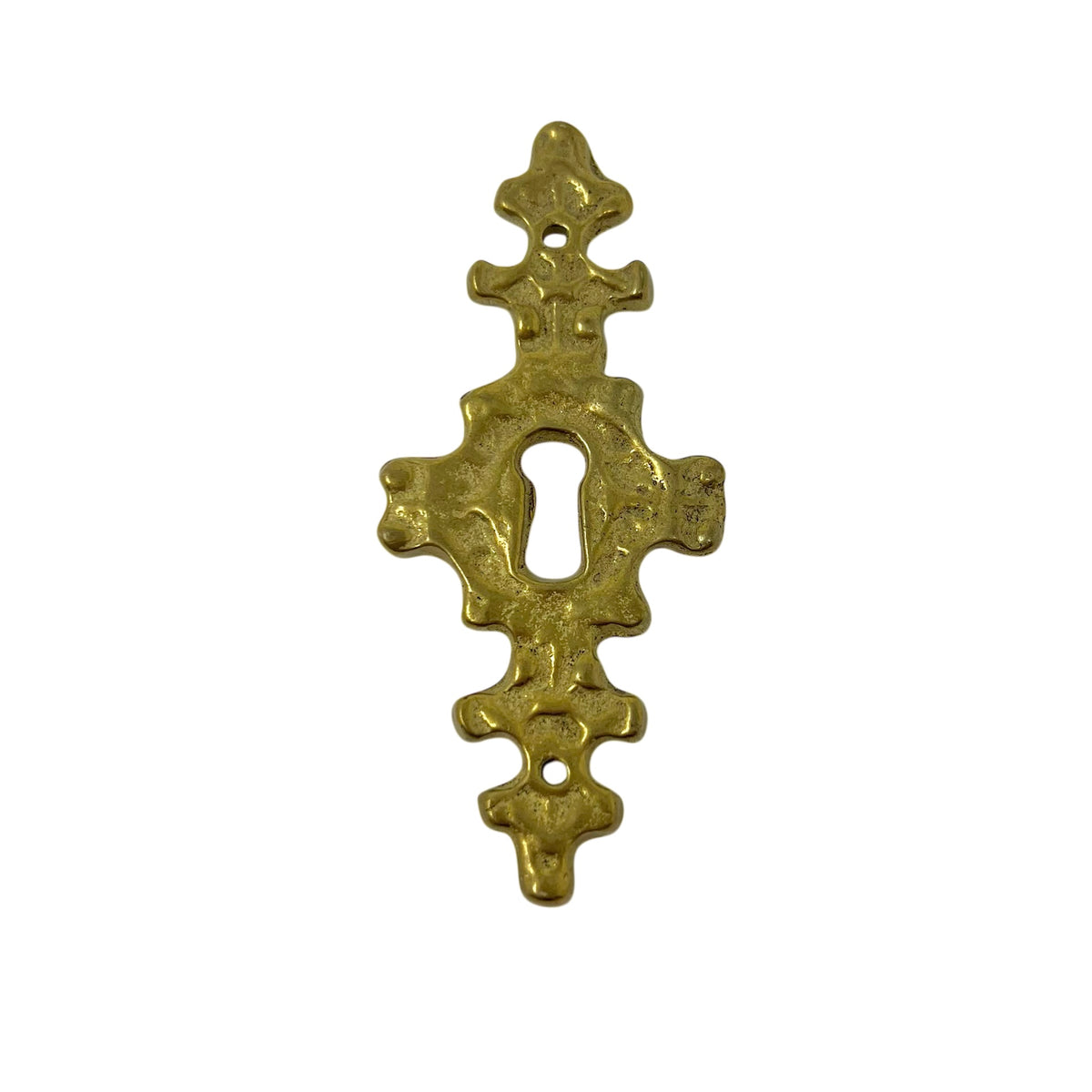 Vertical Key Escutcheon 35 x 80 mm Unfinished Brass