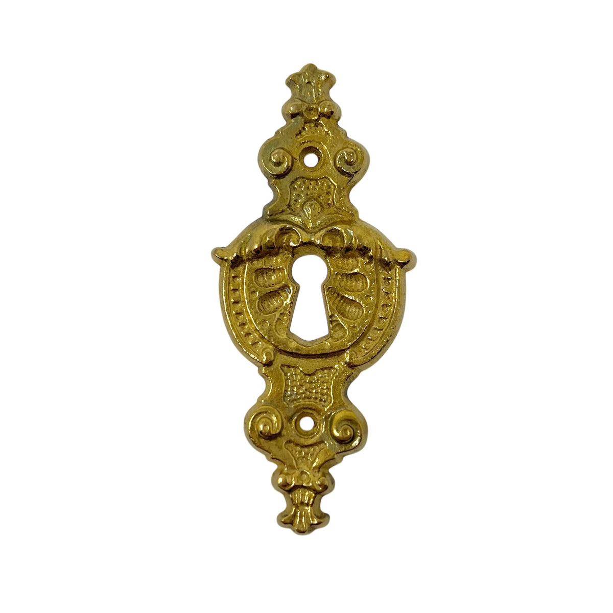Vertical Key Escutcheon 35 x 82 mm Unfinished Brass