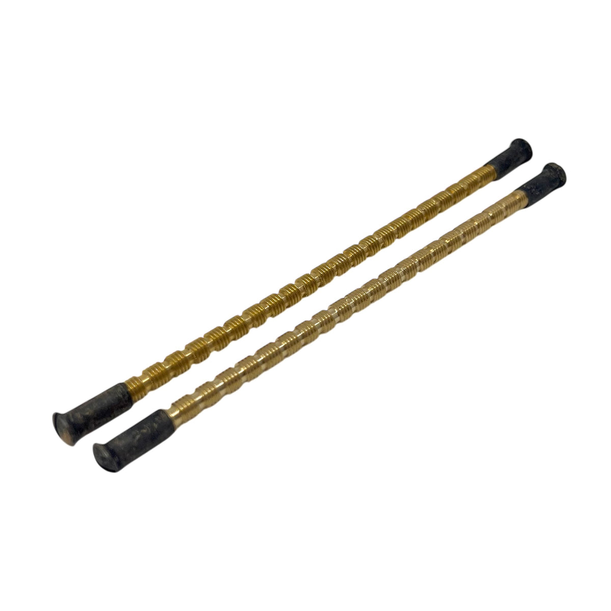M4 Oxide/Black Interior-Door Handle Screw Set, 120mm Cut-to-Length: 2x Brass Screws, 4x Nipples