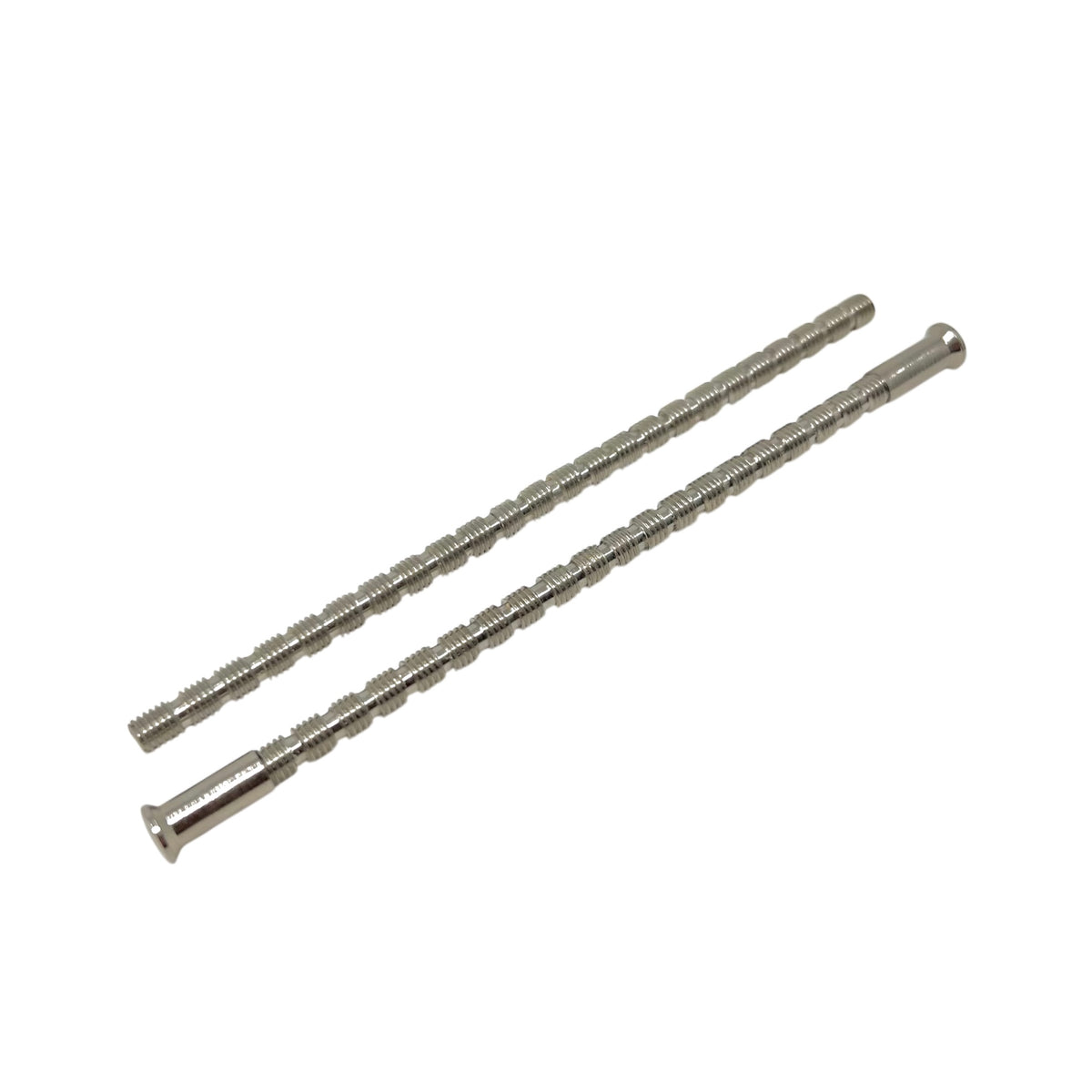 Skruvset för ytterdörr m5 Nickel 120mm klippbar 2x Skruv 2x Nippel