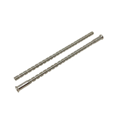 Exterior-Door Screw Set M5 Nickel 120mm Cuttable 2x Screw 2x Nipple