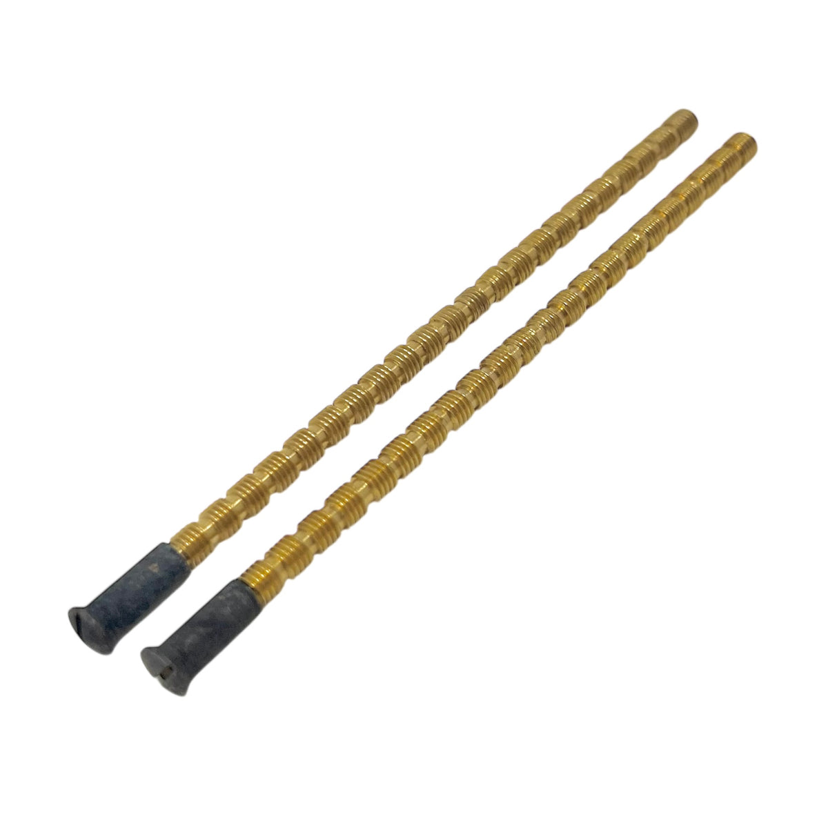 Skruesæt/dørgrebsskrue til yderdør m5 Oxid/Sort 120mm kan afkortes 2x Skrue messing 2x Nippel