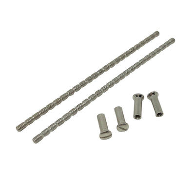 Interior-Door Screw Set M4 Nickel 120mm Cuttable 2x Screw 4x Nipple