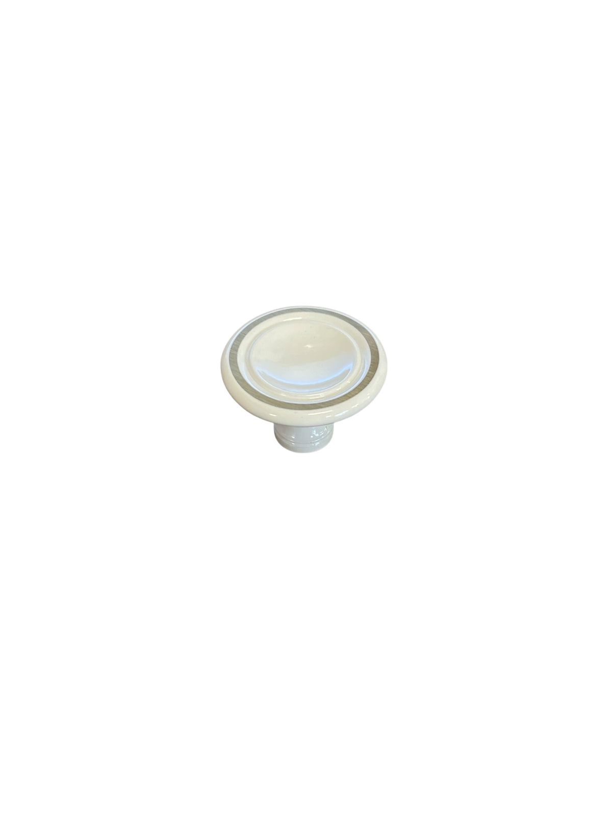 Knob White/Brass 30 mm