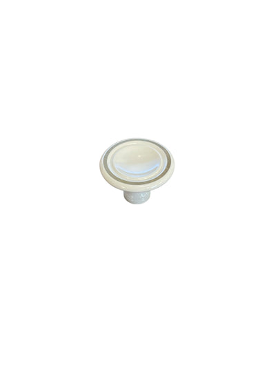Knob White/Brass 30 mm