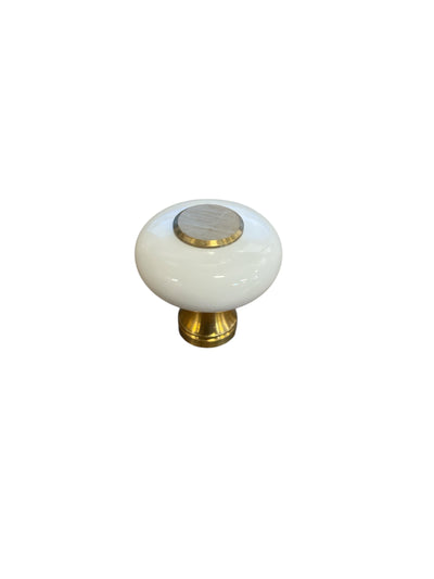 Knob Porcelain/Brass 26 mm