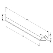 Hanging Shelf Bracket Black 238 X 30 X 24 MM Pair
