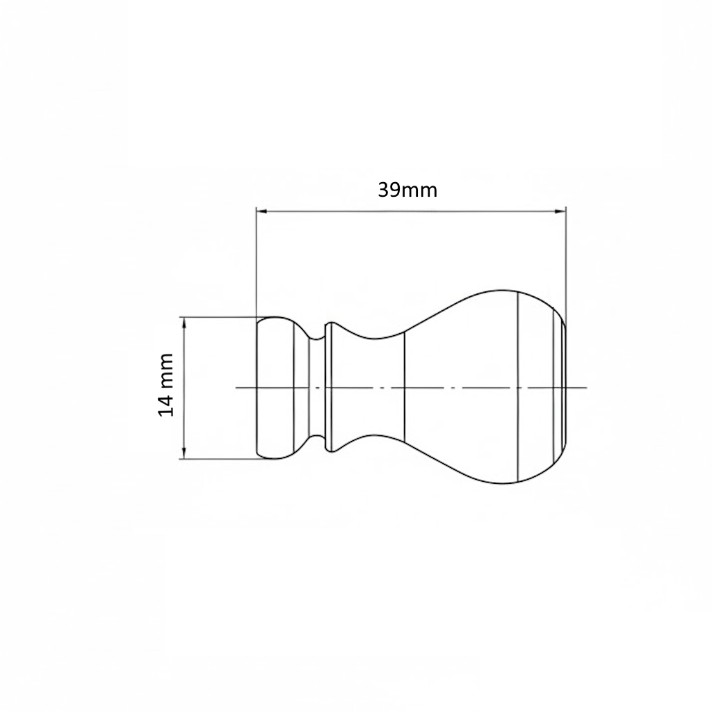 Ventilknopp Mässing