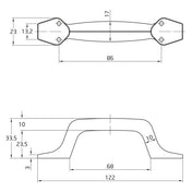 Pull Handle 125mm White