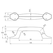 Pull Handle 145mm White