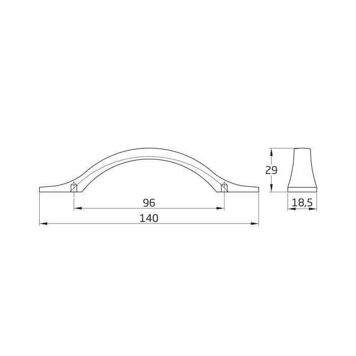 Greb Lumo 96-128 mm C/C Mat Messing
