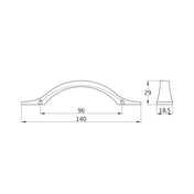 Greb Lumo 96-128 mm C/C Mat Messing