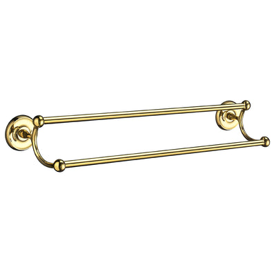 VILLA Double Towel rail Brass