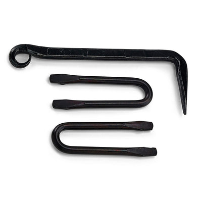 Throw Hook Wrought Iron Black 100-150MM
