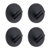 Self-Adhesive Small Single Hook Black 4-Pack