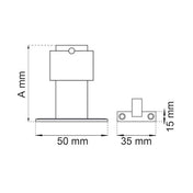 Dørholder Rustfri 70mm