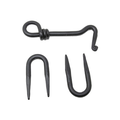 Throw Hook Wrought Iron 90mm Black