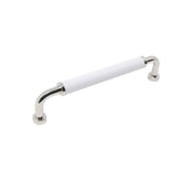 Handtag Skeppshult 96-128 C/C Nickel/Vit