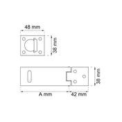 Padlock Hasp 90mm Black
