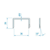 Stainless Steel Storm-Hasp Staple