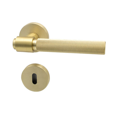Door Handle Helix Satin brass Complete