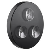 Self-Adhesive Make-Up Mirror with LED Light 120mm Black