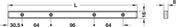 Glidskena 285-450mm Plast 2-Pack