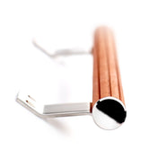 Pull Handle 405mm Nickel/Mahogany