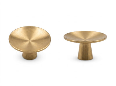 Knob Retro Satin Brass 25-49mm