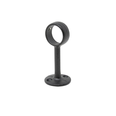 Rørholder Midtfeste 25mm Svart Aluminium