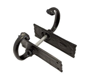 Door Handle Black Lacquered Iron