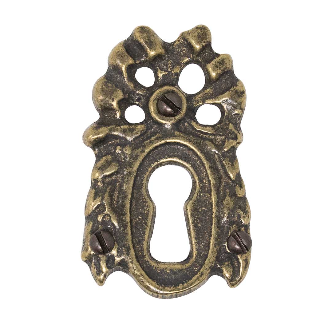 NØGLESKILT ANTIK MESSING