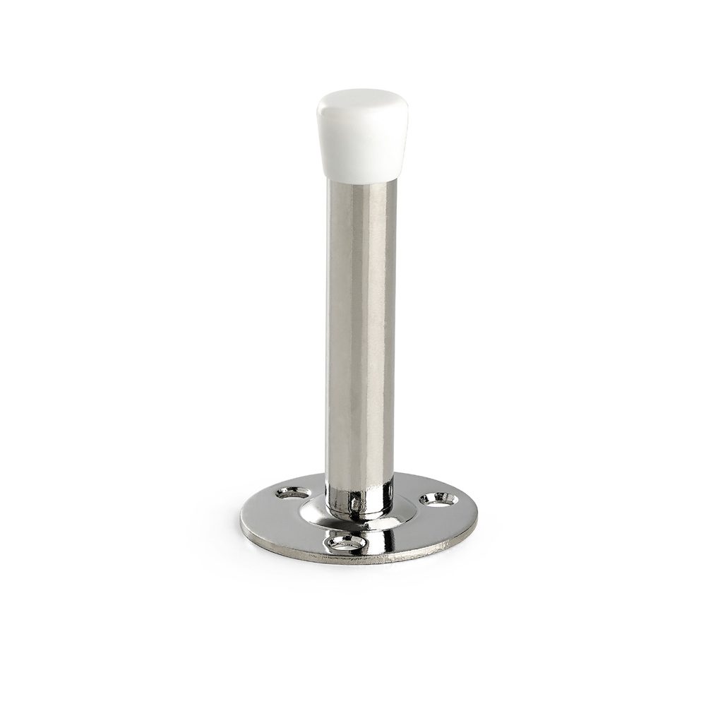 Dörrstopp Krom/Vit Plast 85mm