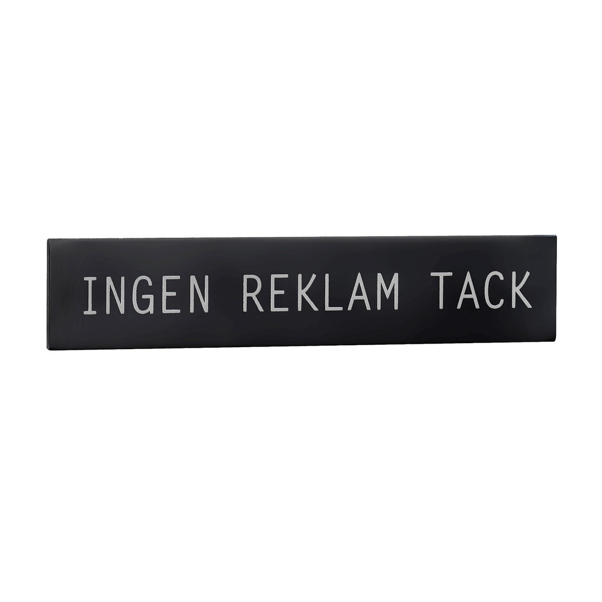 Selvklæbende Skilt "Ingen Reklame Tak" Sort
