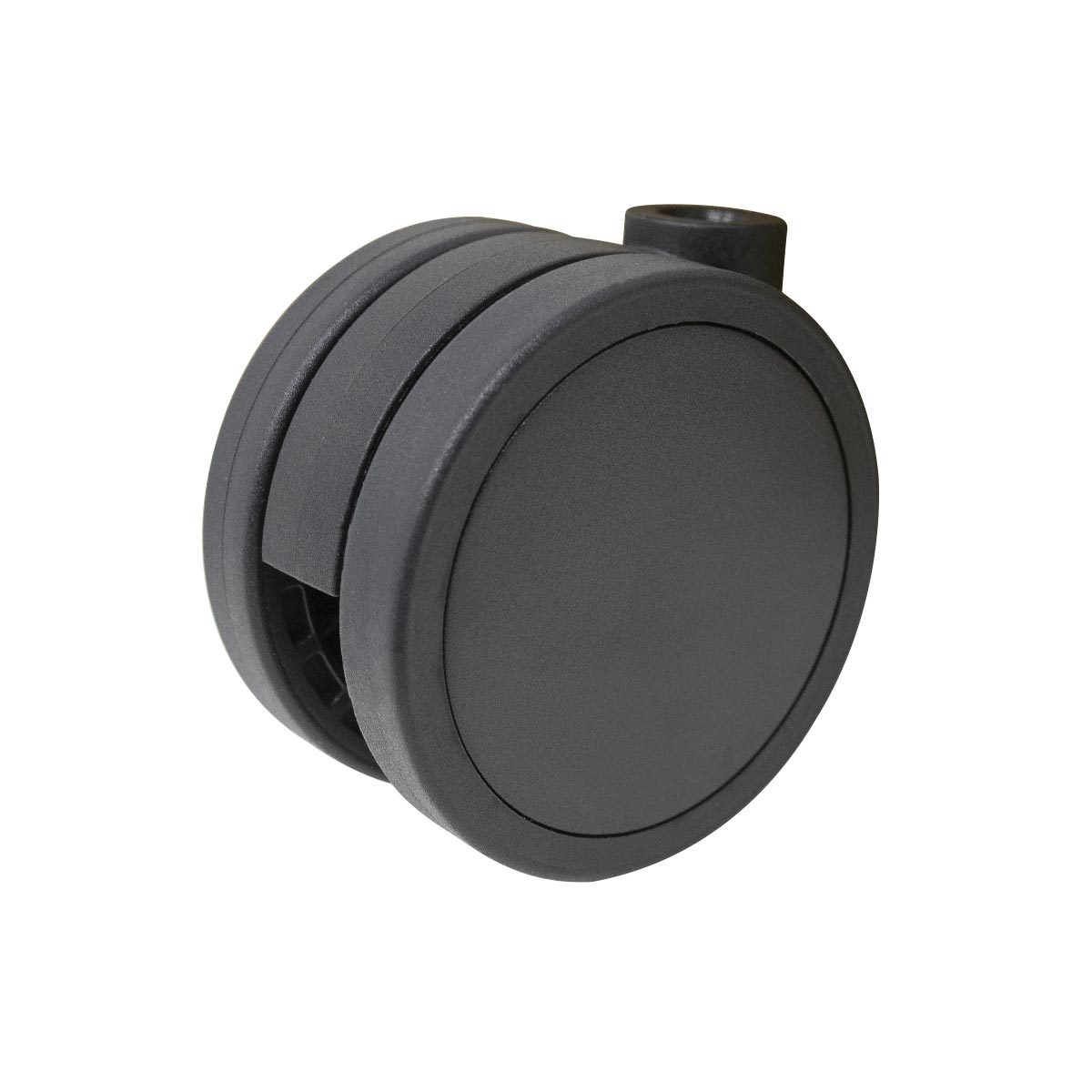 Twin Wheel 65 mm 50 KG Black