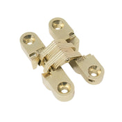 Concealed barrel hinge 43 mm Brass-Plated