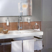 HOME Tandborsthållare Frostat Glas/Krom