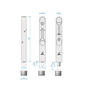 Kantregel 150 mm Forgylt