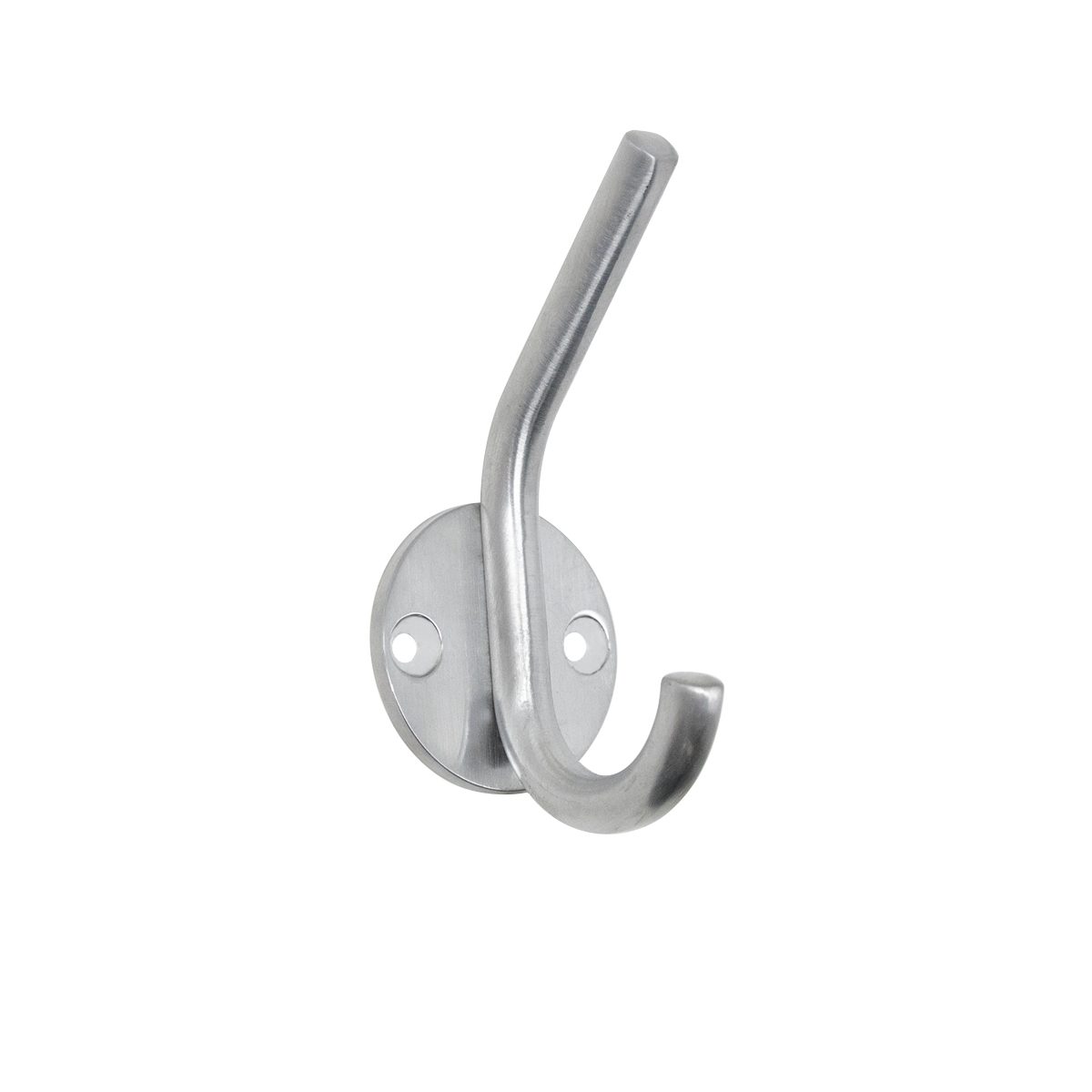 Single Hook with Hat Peg Satin Chrome
