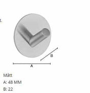 Self-Adhesive Single Hook Base 100 - Chrome