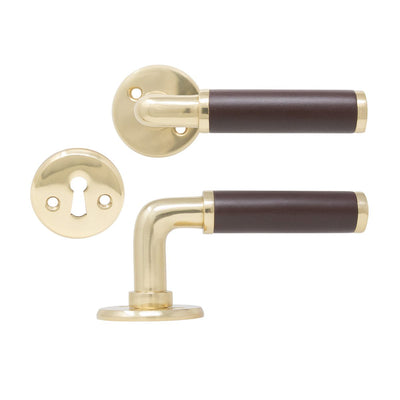 Door Handle 383 Brass/Brown