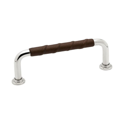 Handle 96 C/C Nickel/Brown Leather