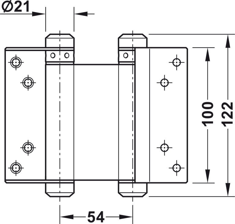 Swing Door Hinge 75-200mm Stainless steel 2-Pack