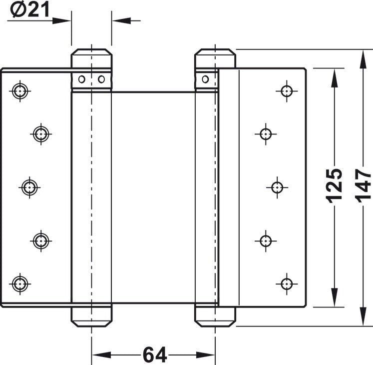 Swing Door Hinge 75-200mm Stainless steel 2-Pack