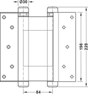 Swing Door Hinge 75-200mm Nickel 2-Pack